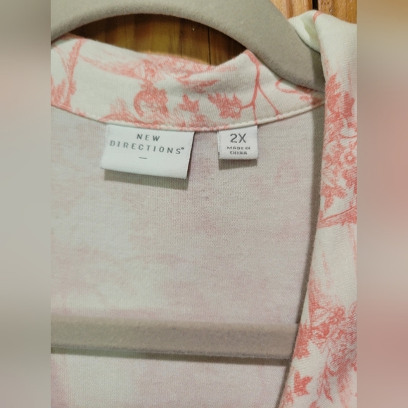 New Directions Pink and White High Low Dress - Picture 4 of 10